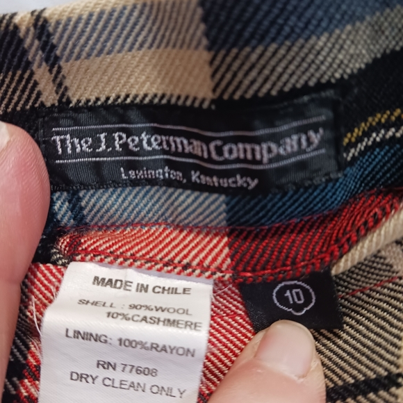 Plaid wool wrap skirt - Picture 4 of 5